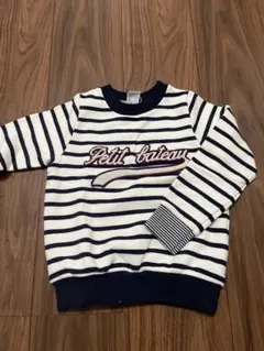 （新品未使用）【Petit Bateau】ストライプ トレーナー