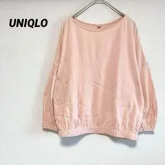 UNIQLO ユニクロ　シャツ　ブラウス　7分袖　サーモンピンク　M
