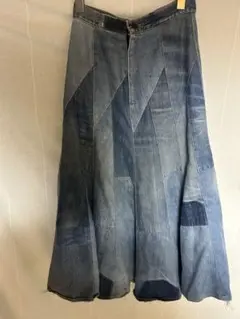 未使用 DENIM & DUNGAREE パッチワーク ロングスカート 160 - メルカリ