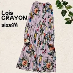 【極美品】Lois CRAYON 花柄 ロングワンピース フレア M