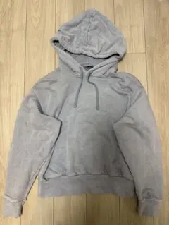 ZARA グレー フード付きパーカー Lサイズ