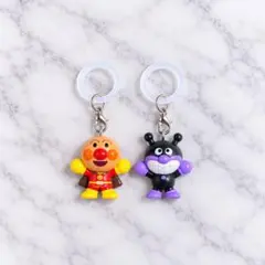 アンパンマン ばいきんまん めじるし キーホルダー 2体セット