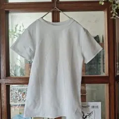 moment+　ラメ 半袖 Tシャツ シルバー クルーネックMのサムネイル