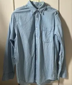 デニムシャツ ユニクロ UNIQLO 長袖 シャツブルーMサイズ メンズシャツ
