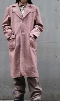 axes femme ウエスタンヘリンボーンコート ワイン