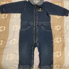 ⭐︎最終処分⭐︎美品ミキハウスダブルビー　デニムロンパース　80