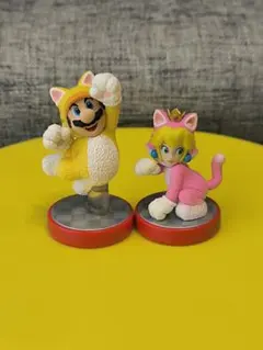 ネコマリオ ネコピーチ アミーボ フィギュアセット