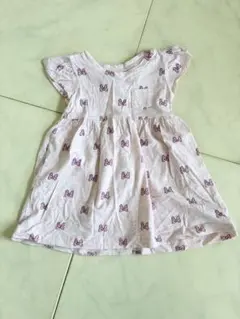 ミニーリボン柄プリント ワンピース