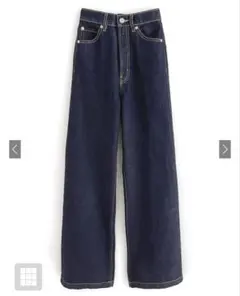 GRL ハイウエストセミワイドデニムパンツ
