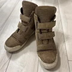 BALMAIN ベルクロ レザー ハイカットスニーカー 41 黒 - メルカリ