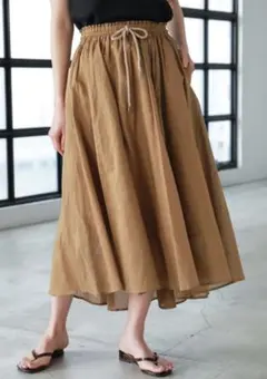 【美品】CRAFT STANDARD BOUTIQUE リネンスカート Fのサムネイル