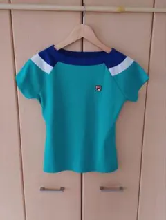 FILA テニス Tシャツ Mサイズ ターコイズブルー