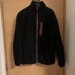 黒 フリースジャケット ジッパーポケット付き