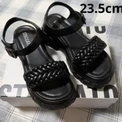 STACCATO 厚底サンダル ブラック 23.5cmのサムネイル
