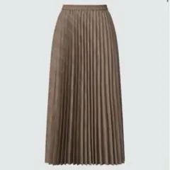 ブラウン アコーディオンプリーツスカート チェック