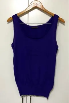 non-sens パープル ノースリーブニット