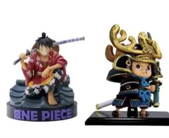BASE SHOP限定 ルフィ-ワノ国- & チョッパー武者人形 フィギュア ワンピース ベースショップ フィギュア ルフィ チョッパー 武者人形