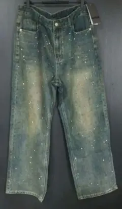M45 SHAGGIE ヴィンテージルーズデニムパンツ ラインストーン付きのサムネイル