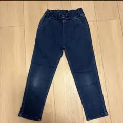 値下げ　しまむら　ウエストリボンストレッチデニムパンツ　120㎝