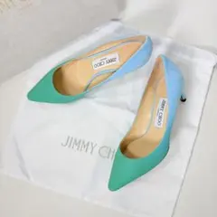 未使用JIMMY CHOO ポインテッドトゥ パンプス スエード グリーン 36のサムネイル