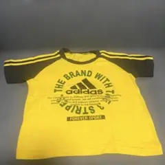 adidas イエロー ブラック Tシャツ　子供用　男女兼用　アディダス
