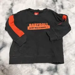 BABYDOLL トレーナー ブラック オレンジ 90センチ
