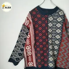 ネイティブ柄 ニット