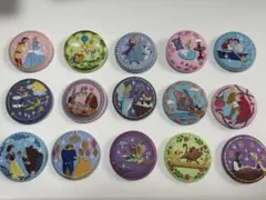 ディズニーキャラクターズ　刺繍缶バッジ　コンプリート　第１弾　15個