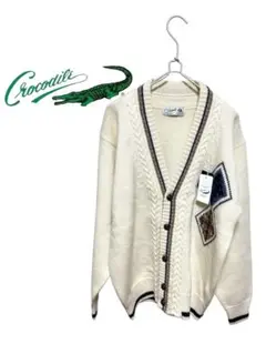 新品未使用Crocodile メンズアイボリー カーディガンLサイズ