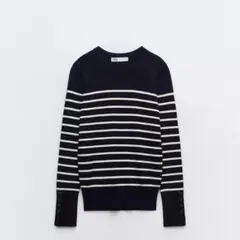 ZARA ベーシックソフトセーター 黒 L - メルカリ