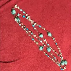 さらに値下げしました❗️ターコイズブルーのロングネックレス