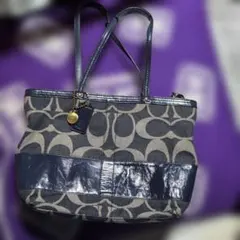 Coach トートバッグ ネイビー ベージュ