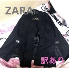 co 様専用ZARA Manteco製　黒ケープコート M 訳あり
