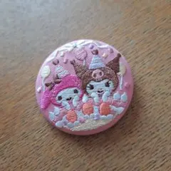 サンリオ 刺繍缶バッジ シークレット マイメロディ クロミ