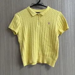 PoloRalphLauren♡ニットポロイエロー　キッズサイズLG12-14のサムネイル