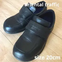 サイズ20 黒 フォーマル シューズ マジックテープ