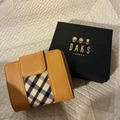 DAKS 二つ折り財布 チェック柄 イエローのサムネイル