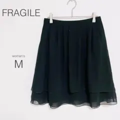 【フラジール】スカート シフォン 黒 ひらひら 可愛い 上品 きれいめ 大人女子
