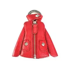 s2232 美品 レザー 赤 ジャケット型 キーホルダー