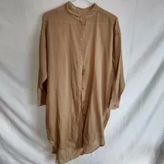 ベージュ 長袖チュニック