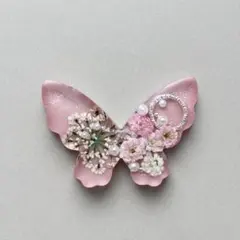 No.718 ドライフラワー ハート レジンヘアゴム （size大）※少し訳あり