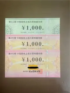 コジマ・ビックカメラ お買物券セット 2025年最新】ビックカメラ 株主優待券の人気アイテム - メルカリ