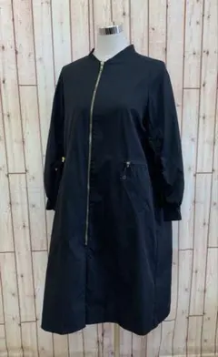 秋冬暖か⭐︎ロング丈で防寒対策⭐︎ウエスト絞り付き⭐︎MA-1風コートM【中古】D/B