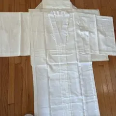 長襦袢 単衣 花模様 扇子 霞模様 半衿付 藁色 J-243 - メルカリ