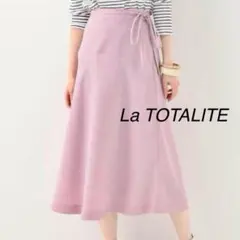 LaTOTALITE ラトータリテ　サテンAラインスカート　ピンクサテンスカートのサムネイル