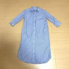 UNIQLO エクストラファインコットン　ワンピース ストライプ 7分袖 S