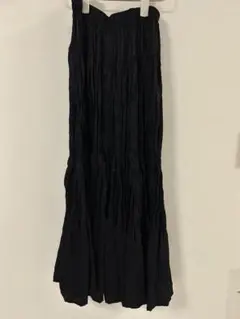 【ユニクロ】ブラックプリーツロングスカート　Mサイズ