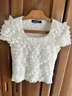 M'S GRACY(エムズグレイシー) 半袖シャツブラウス サイズ40 M レディース美品  - 白 フリル M'S GRACY - M'S GRACY(エムズグレイシー) 半袖シャツブラウス サイズ