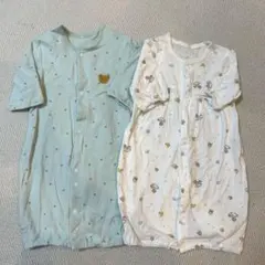西松屋 ロンパース 50-60 2枚セット 前開き