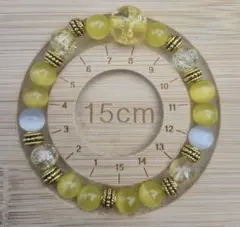 ハンドメイド ブレスレット イエロー系